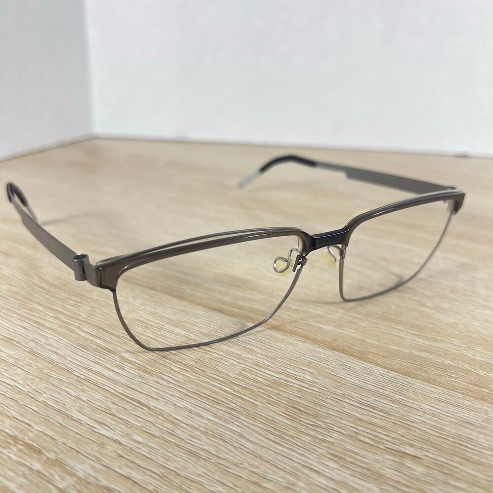 Lindberg No.029/589L 9806 Eyeglasses Gray Frames Only 55-17-135 Excellent Cond